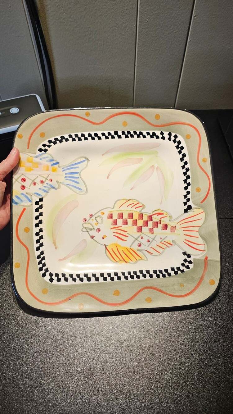 Antica Fornace Fish Serving Plate. Made in Italy
